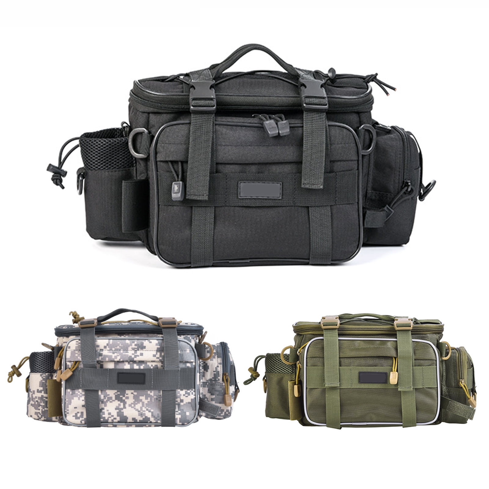 SPRING PARK Carp Sea Fly Fishing Tackle Fishing Lures Reel Storage Bag Pack Carryall Waist Single Shoulder Bag Waterproof
