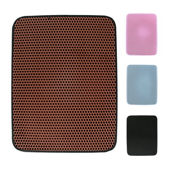 SPRING PARK Cat Litter Mat Litter Trapper, Honeycomb Double-Layer Design Waterproof Urine Proof Material, 2-Layer Sifting Easy Clean Scatter Control