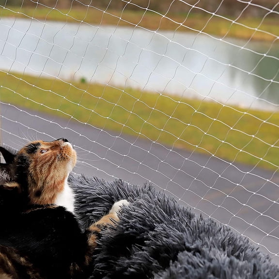 SPRING PARK Cat Safety Net,Pet Anti-Fall Protective Netting,Indoor Outdoor Pet and Toy Safe Banister Railing Mesh Guard for Balcony Window Stairs