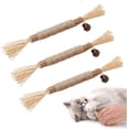 thumbnail image 1 of SPRING PARK Catnip Toys, Cat Toys for Indoor Cats, Kitten Teething Chew Toy for Aggressive chewers, Catnip Chew Sticks Calm Cat Anxiety and Stress,3 Packs, 1 of 7