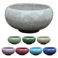 thumbnail image 1 of SPRING PARK Ceramic Succulent Pot 6.5cm x 6.5cm x 3.5cm Round Light Blue with Drainage, 1PCS, 1 of 7