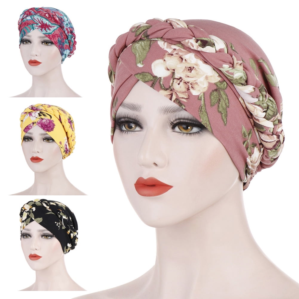 SPRING PARK Chic Women's Fashion Floral Print Elastic Head Scarf