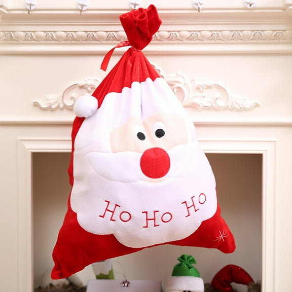 SPRING PARK Christmas Giant Gift Bags Xmas Extra Large Wrapping Santa Claus Christmas Sacks Toy Storage Bag for Xmas Kids Presents