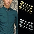 thumbnail image 1 of SPRING PARK Classic Round End Silver Tie Clip Clasp Pin, 1 of 4