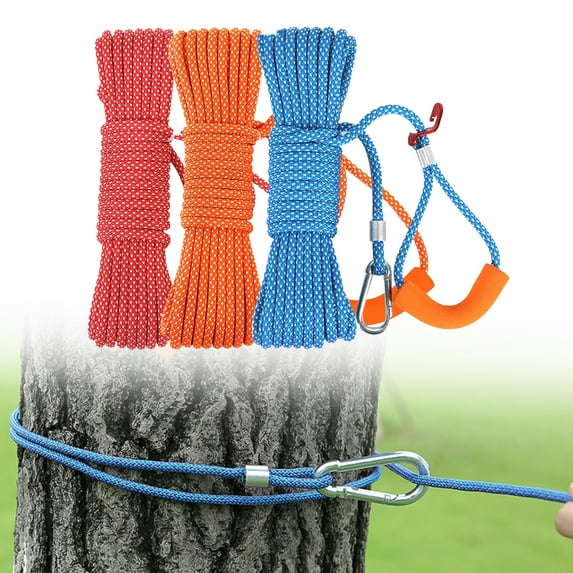 SPRING PARK Clothesline Clothes Drying Rope Portable Travel Punch-free Clothesline Adjustable for Indoor Outdoor Laundry Clothesline,Windproof Clothes Line, Hanger for Camping Travel & Home Use