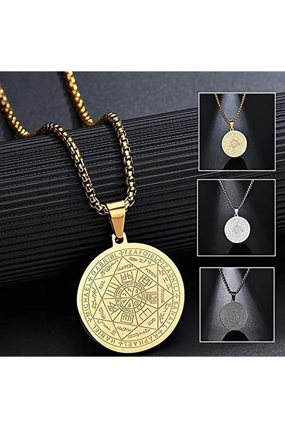 Coin Pendant Necklace Cross Unique Smooth Angel Round Minimalist Simple Dainty