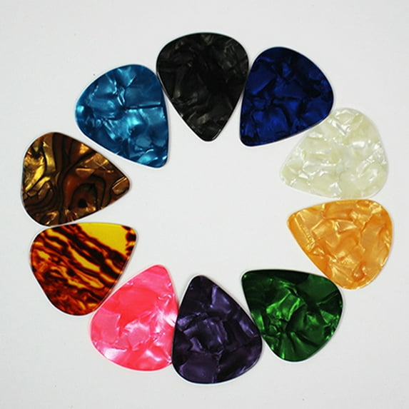 SPRING PARK Colorful Guitar Picks, 0.46 mm, 0.71 mm, 1 mm, 10 Pieces