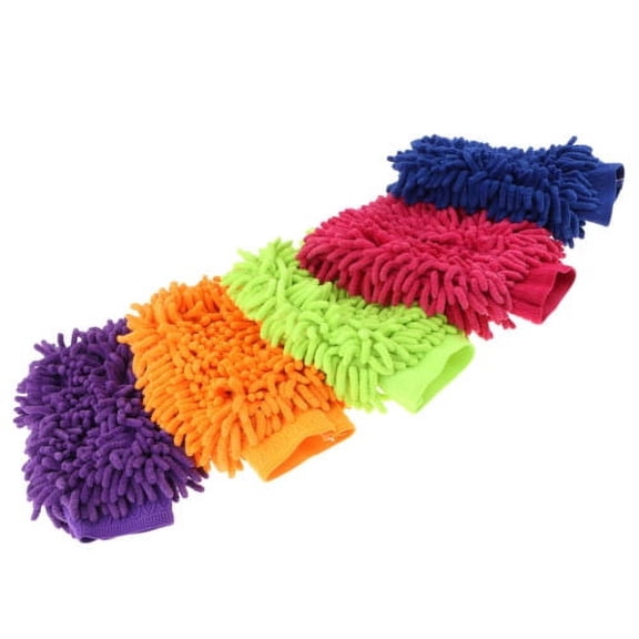 SPRING PARK Colorful Microfiber Chenille Auto Car Washing Glove Duster Cloth Cleaning Tool color Blue