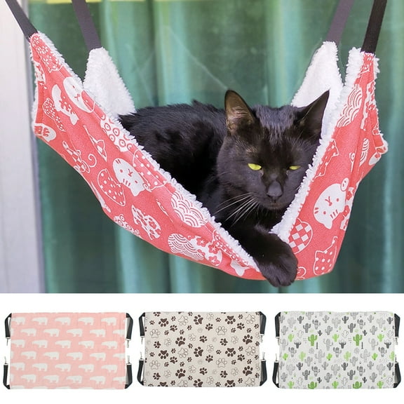 SPRING PARK Comfortable Hanging Cat Hammock with Adjustable Straps, Blue