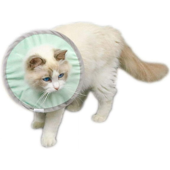 SPRING PARK Cone Recovery Nylon Collar Adjustablle Soft Elizabeth Circle Comfy E-Collar Dog Cones of Shame After Surgery Protective Waterproof