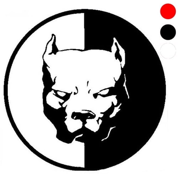 SPRING PARK Cool Reflective Pitbull Dog Car Sticker Auto Truck Door Window Warning Decal 