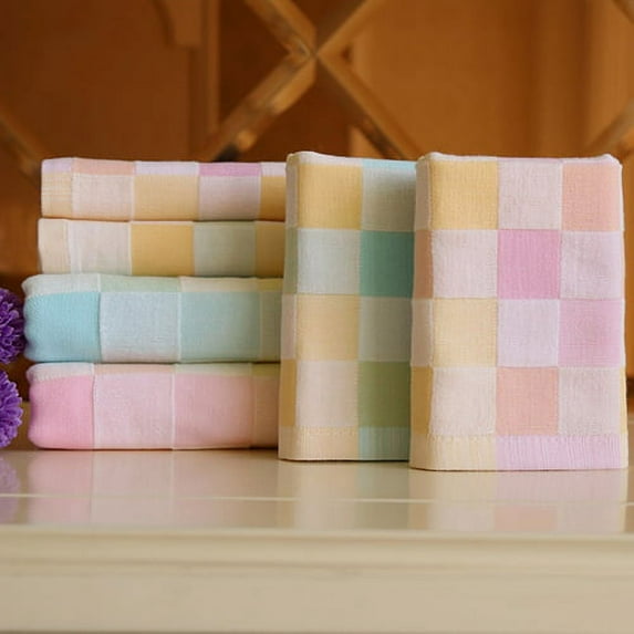 SPRING PARK Cotton Square Absorbent Washcloth Ultra Soft Kids/Infant Towel for Face and Body