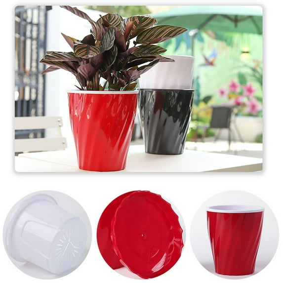 SPRING PARK Creative Self-watering Lazy Flower Pot Automatic Water Absorption Green Plant