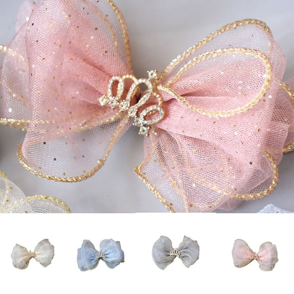 SPRING PARK Cute Girl Solid Long Tail Bow Hair Clips Barrettes Hairpins Grips Girls