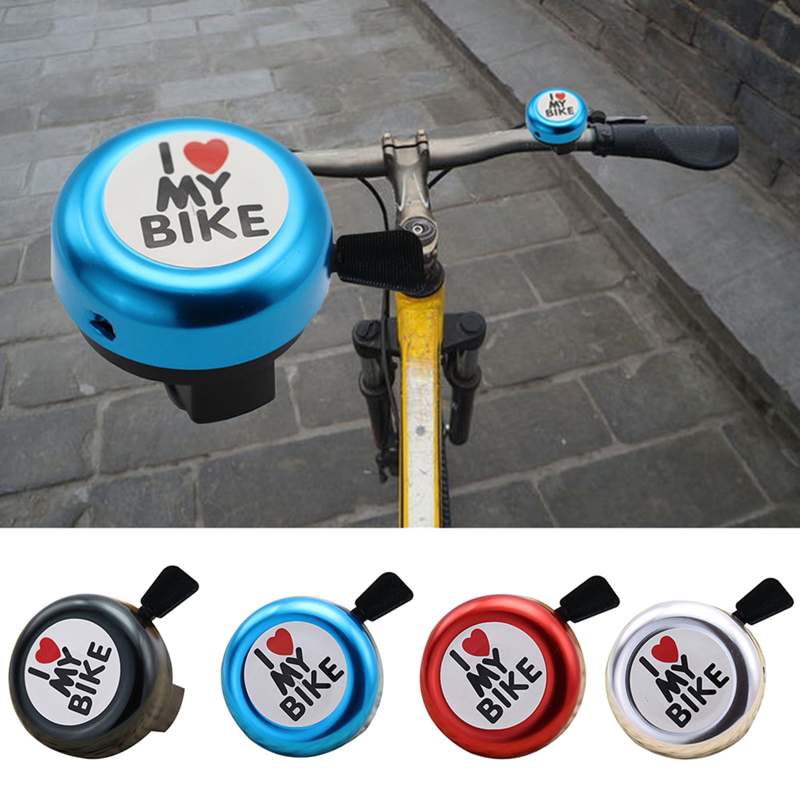 SPRING PARK Cute I Love My Printed Bike Bell, Aluminum Bicycle Bell ...