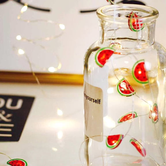 SPRING PARK Cute Watermelon Shape Battery Powered LED Light Strings Holiday Party Room Decor