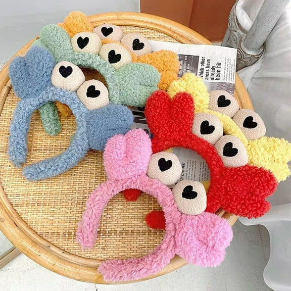 SPRING PARK Cute Women Cartoon Crab Headband All-Match Sweet Hairband Non-Slip Casual Headwear Hair Hoop