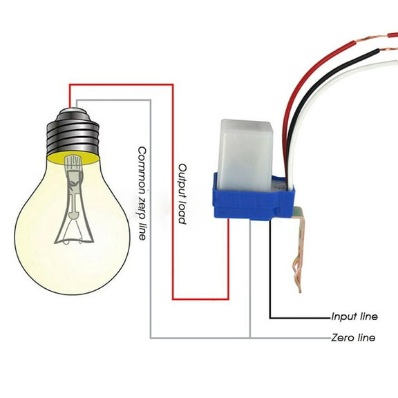 SPRING PARK DC 12V 24V AC 110V 220V 50-60Hz Auto On/Off Light Sensor Switch Photoswitch