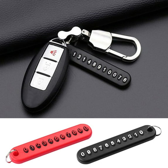 SPRING PARK DIY Anti-Lost Phone Number Pendant Car Key Chian Keyring Handbag Hanging Decor