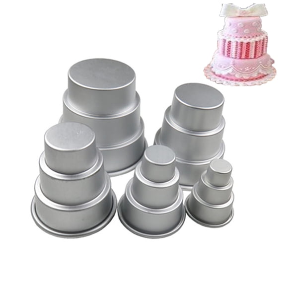 SPRING PARK DIY Mini 3-Tier Cupcake Pudding Chocolate Cake Mold Baking Pan Mould