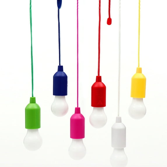 SPRING PARK Decoration Pull Cord Light,Hangable Outdoor String Night Light Portable Tent LED Lamp Suitable for Bedroom,Backyard,Camping