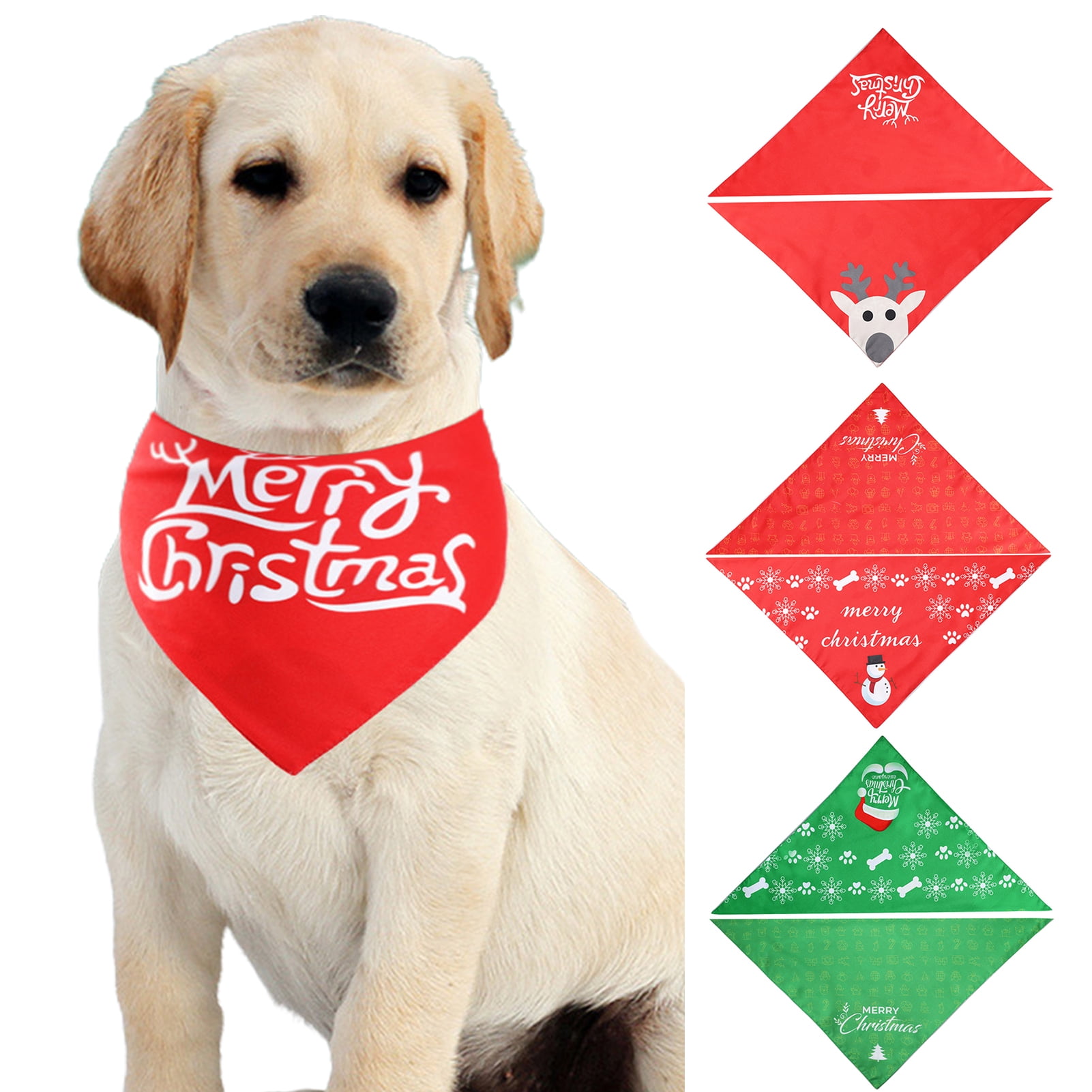 SPRING PARK Dog Bandana Puppy Christmas Scarf for Small Medium and
