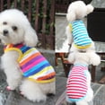 thumbnail image 1 of SPRING PARK Dog Puppy Pet Clothes Cotton Striped Round Neck Breathable T-shirt Jumper Vest for Outdoor, 1 of 6