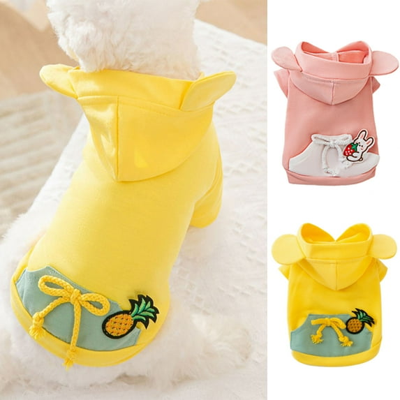 SPRING PARK Dog Shirts Doggie Clothes Puppy Hoodies Cat Hooded T Shirts Pet Outfits Cotton T-shirt