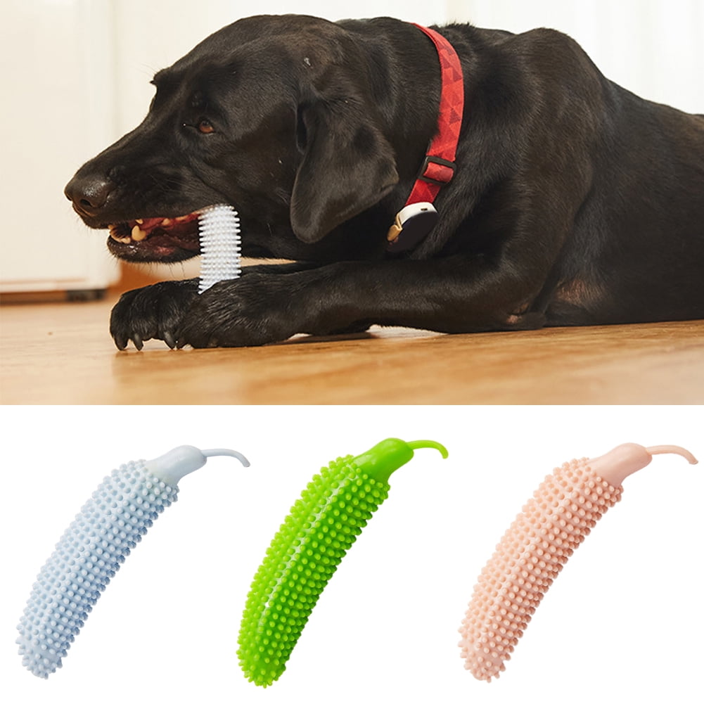 Dog Toothbrush Chew Toy - Squeaky Dental Cleaning Stick For Medium/Large Dogs, Aggressive Chewers