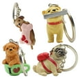 thumbnail image 1 of SPRING PARK Dog keychains for women Cute Keyring for Kids Puppy Kitty Keychain Resin, 1 of 8