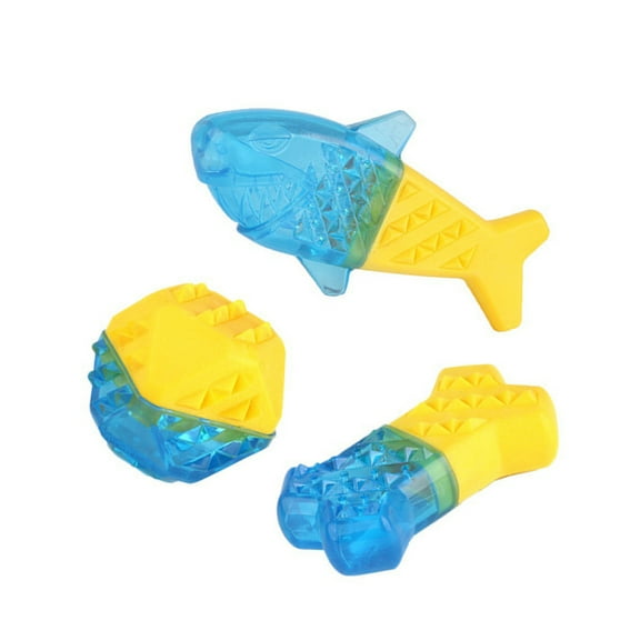 SPRING PARK Dogs Cooling Chew Toys, Pet TPR Teething Toys, Summer Dogs Ice Chewing Toys, Aquatic Fetch Dogs Treats Toys for Puppies, Small & Medium Dogs
