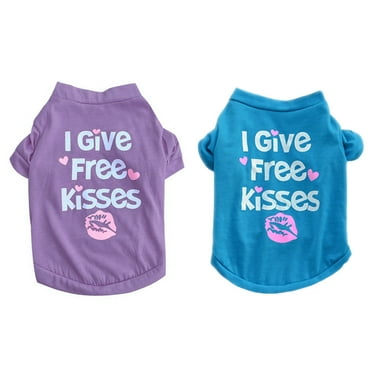SPRING PARK Dogs Shirt Pet Clothes, Puppy T-Shirt Cute Letter Printing Cotton Vest Apparel Doggy Shirts Soft and Breathable Outfits for Extra Small Medium Dogs Boy and Girl