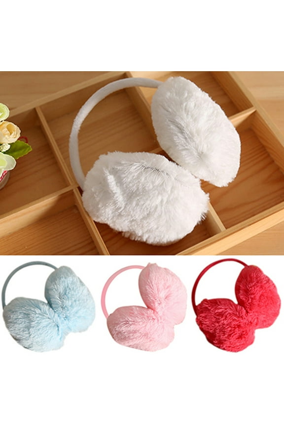 SPRING PARK Ear Warmers, Soft Plush Knit Earmuffs for Women, Winter Ear Covers for Cold Weather