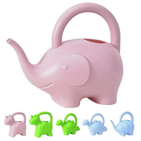 SPRING PARK Elephant Shape 24cm Plastic Watering Can with Anti-Slid Handle