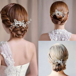 Aimimier Bridal Pearl Hair Pins 10 Pcs Large Ivory Champagne Pearl Bobby Pins Wedding Hair Piece Prom Party Festival Hair Accessories for Women and G