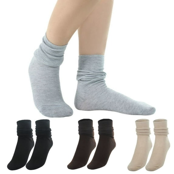 SPRING PARK Fashion Comfortable Casual Cotton Socks for Women Crew for Sports Solid Color Stretch Socks for Girls