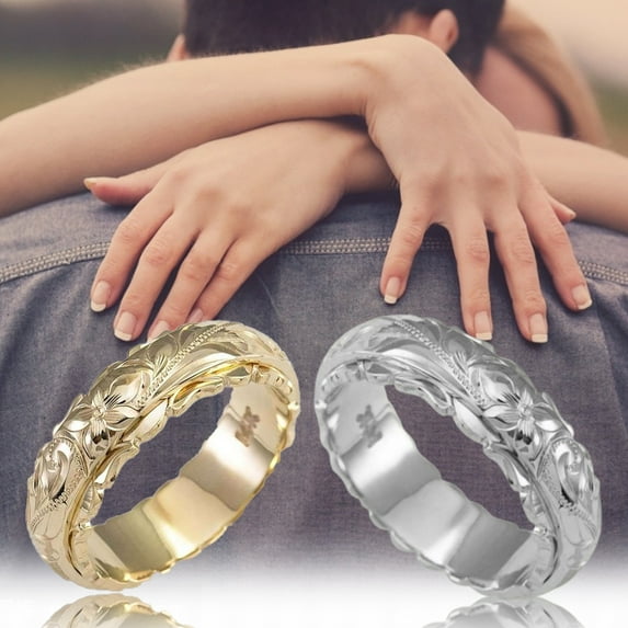 SPRING PARK Fashion Elegant Rose Flower Alloy Jewelry Wedding Rings for Women Ring