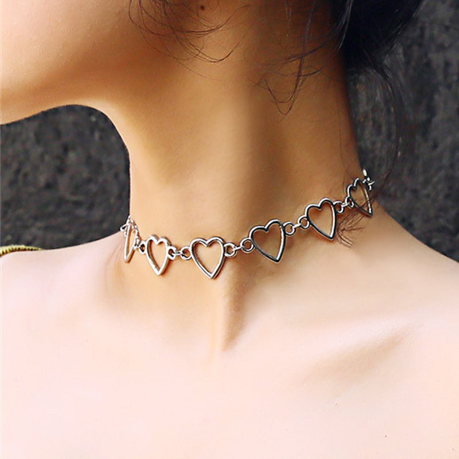 【SOFT SEOUL】 soft three heart choker gold SOFT SEOUL】 soft three heart choker gold