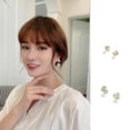 thumbnail image 1 of SPRING PARK Fashion Jewelry Butterfly Women Crystal Gold Faux Pearl Ear Stud Earrings Gift, 1 of 8