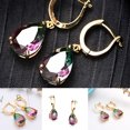 thumbnail image 1 of SPRING PARK Fashion Jewelry Pear Water Drop Shape Rhinestone Hoop Dangle Earrings Gift Jewelry, 1 of 6