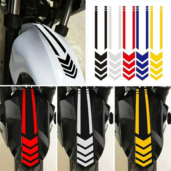 SPRING PARK Fashion Motorcycle Motorbike Fender Reflective Warning Sticker Decals Decor