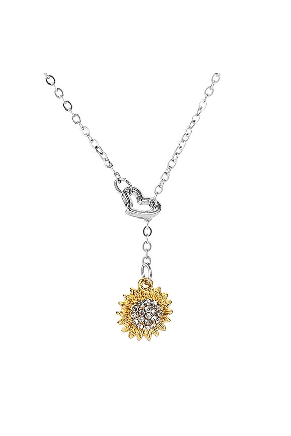 Fashion Women Sunflower Clavicle Necklace Pendant Charm Choker Chain Jewelry