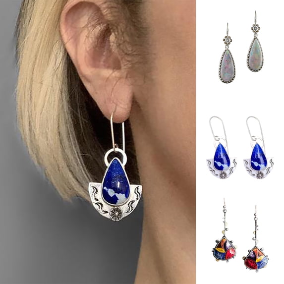 SPRING PARK Fashion Women Waterdrop Shape Rhinestone Dangle Ear Stud Earrings Jewelry Accessory