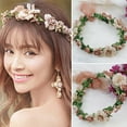 thumbnail image 1 of SPRING PARK Floral Fall Boho Headband Flower Crown Festival Wedding Beach Hair Wreath Photo Props Bridal Headpiece, 1 of 6