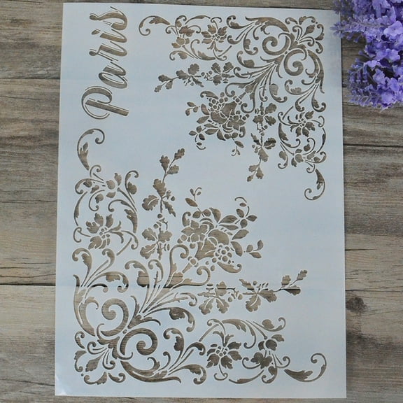 SPRING PARK Floral Letter Stencils and Templates