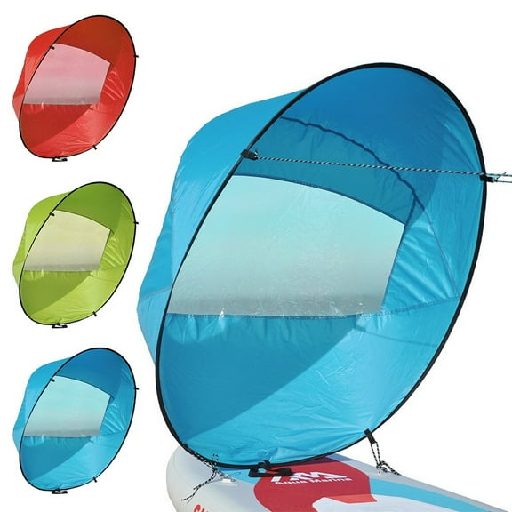SPRING PARK Foldable Transparent Window Kayak Wind Paddle Sailing Popup Board Sail Rowing Downwind Boat Canoe Sail