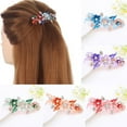 thumbnail image 1 of SPRING PARK Gorgeous Handmade Hair Clips Austrian Crystal Rhinestones Flowers Leaf Barrettes, 1 of 8