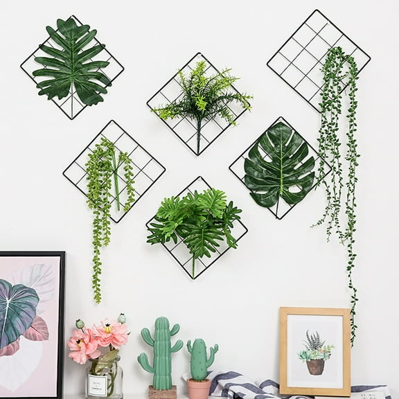 SPRING PARK Grid Photo Wall, Grid Panel for Photo Hanging Display, Multifunctional Metal Mesh Wall DIY Decor Storage Organizer