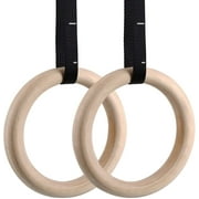 SPRING PARK Gym Rings, Birch Gymnastic Rings,Heavy Duty Gym Equipment for Cross-Training Workout, Strength Training, Gymnastics, Fitness, Pull Ups and Dips