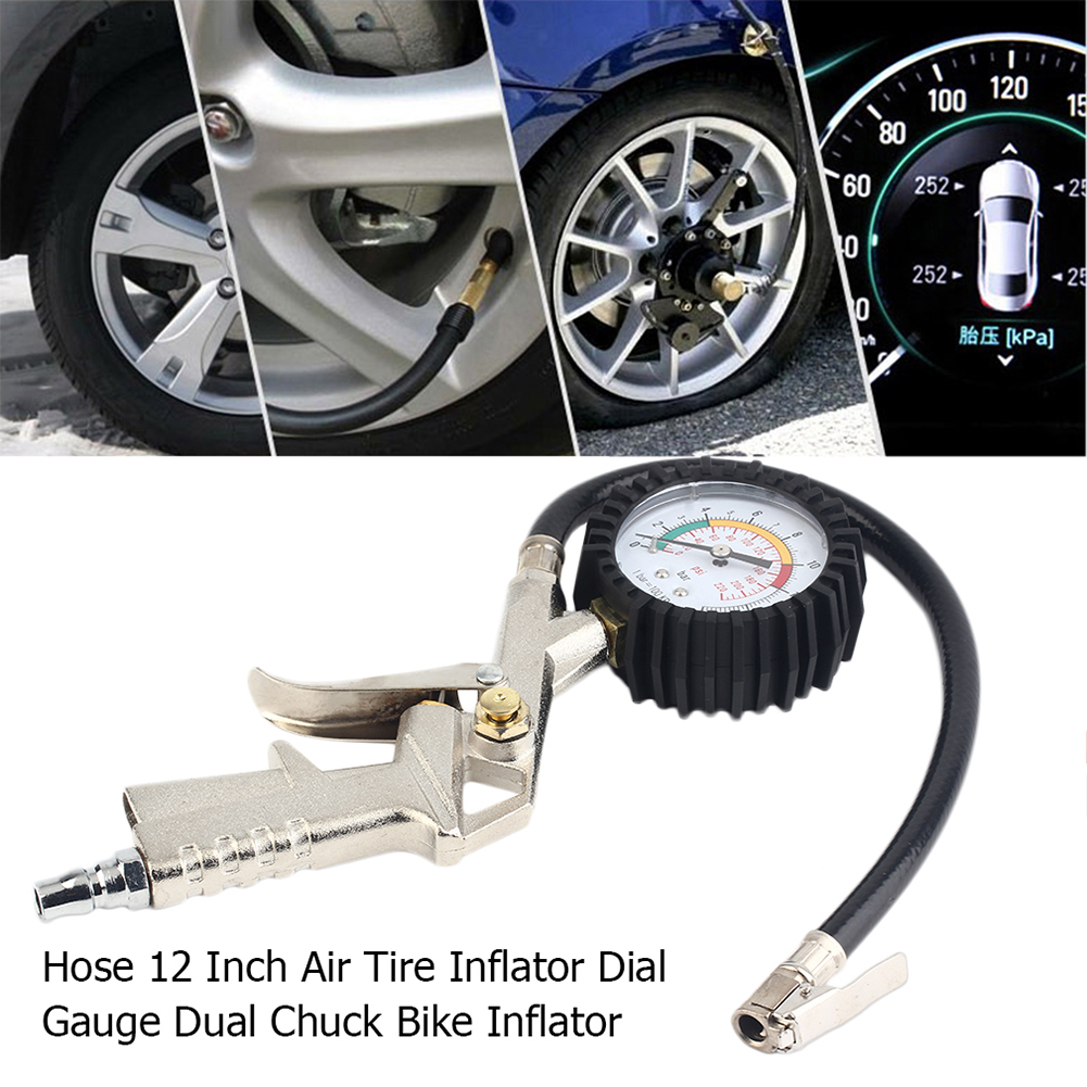 Spring Inflator SPRING PARK HD Air Tire Inflator with Dial Gauge Auto Truck Bike ...